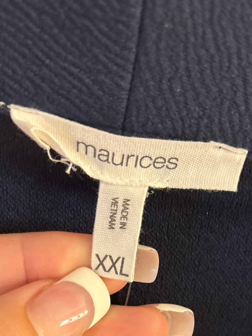 Maurices Navy Open-Front Draped Blazer - Picture 3 of 4